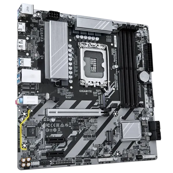 Матплата Gigabyte B860M D3HP, iB860, S1851, mATX, 4DDR-5, 1xPCI-Ex16, 2xM.2, DP, HDMI, 13USB