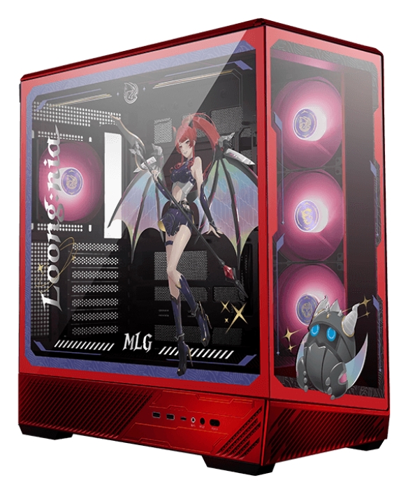 Корпус MSI Pano 130R MLG Edition, Midi Tower, ATX, Red, 2x3.5"/3х2.5", 2xUSB3.2, USB-C
