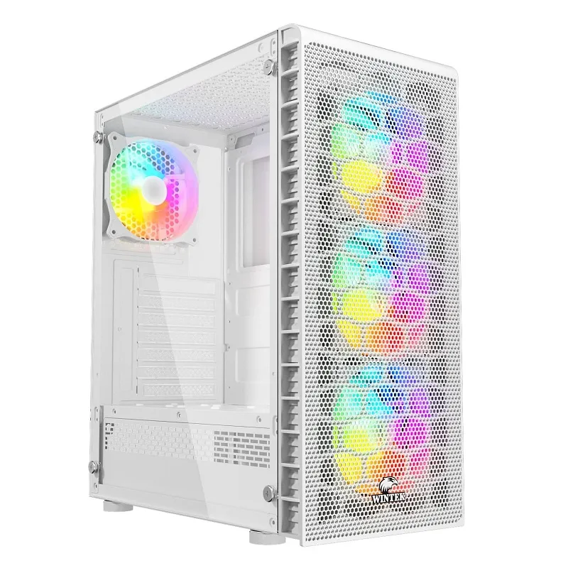 Корпус Wintek Energy JX188-11-M-W TG, Midi Tower, ATX, White, 2x3.5"/2x2.5", 2xUSB, USB3.0