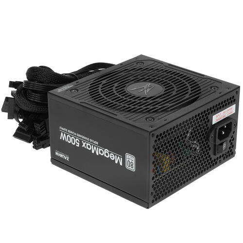 БП ATX 500W Zalman MegaMax ZM500-TXII, 12sm f, 20+4+8/24+4+8, 6SATA, 3mol,2x6+2p PCI-E,ATX