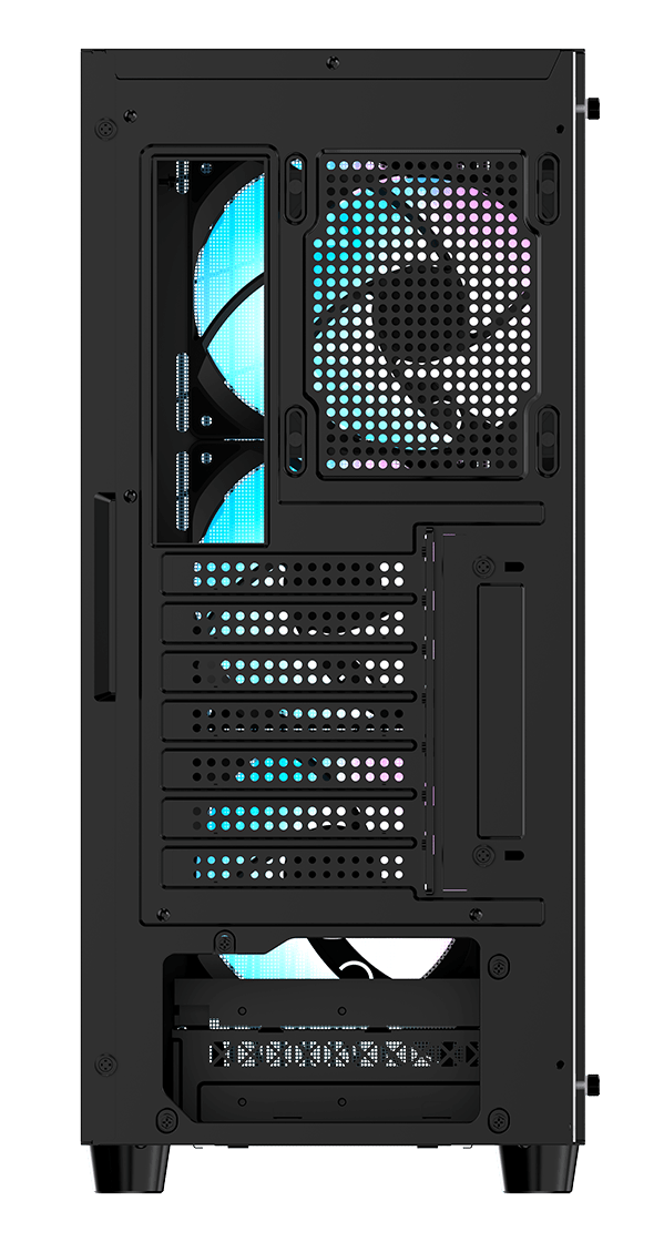 Корпус Ocypus Gamma C70 BK ARGB ATX/mATX/ITX 2xUSB, Черный, Предустановленно 4x120мм ARGB Fans, Gamma-C70-BKG400XX-GL