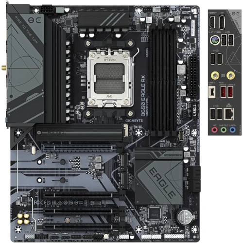 Матплата Gigabyte B650 Eagle AX, AM5, ATX, 4DDR-5, 4xPCI-Ex16, 4SATA, 3xM.2, HDMI, DP, 18USB