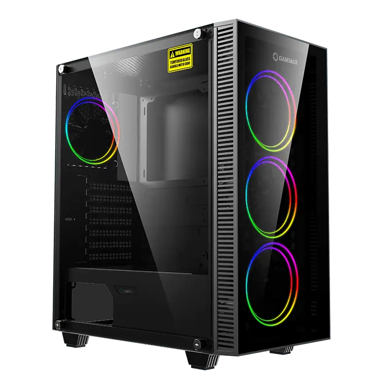 Корпус GameMax Draco XD, Midi Tower, ATX, Black, 2x3.5"/2x2.5", USB2.0, USB3.0