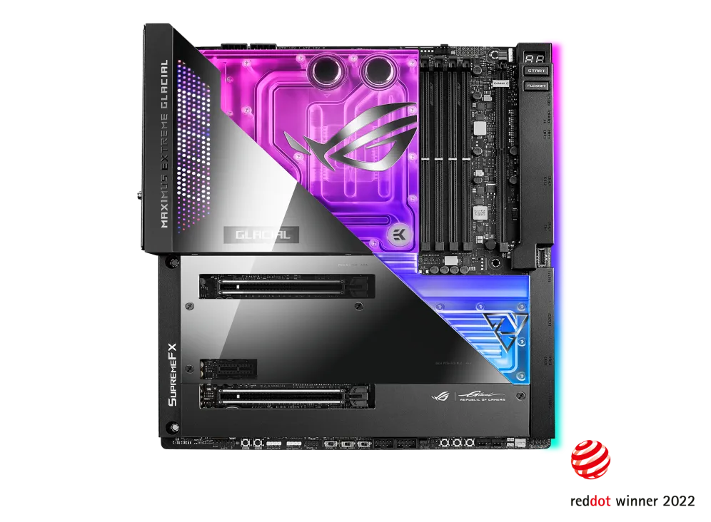 Матплата Asus ROG Maximus Z690 Ex Glacial,iZ690,S1700,E-ATX,4DDR-5,2xPCI-Ex16,6SATA,3xM.2,HDMI,19USB