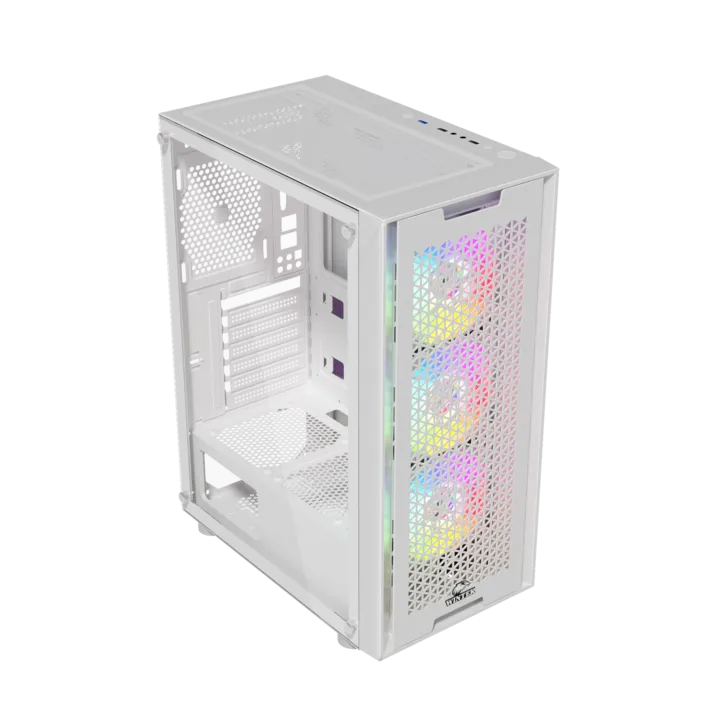 Корпус Wintek Andromeda PRO E306M-W TG, Midi Tower, ATX, White, 2x2.5"/1x3.5", 3xUSB, RGB