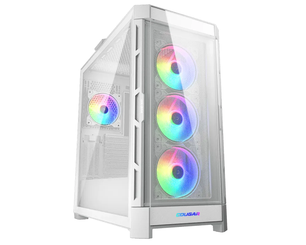 Корпус Cougar Duoface Pro RGB, Midi Tower, E-ATX, White, 2x3.5"/2x2.5", USB2.0, 2xUSB3.0, USB-C, RGB