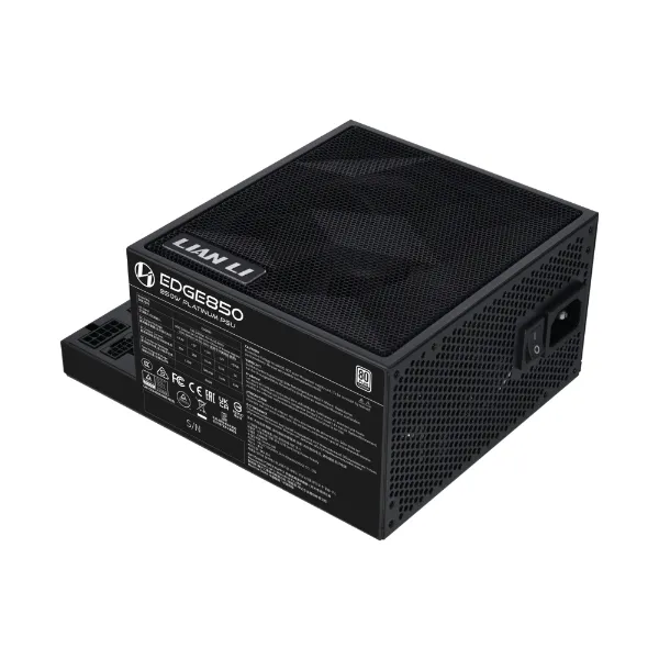 Блок питания Lian Li EG0850 BLACK 850W Full Modular, 80+ PLATINUM, КПД 92,41%, 25.96dBA, FAN 120MM FDB, 2000rpm, Black, G9P.EG0850.BE00.EU
