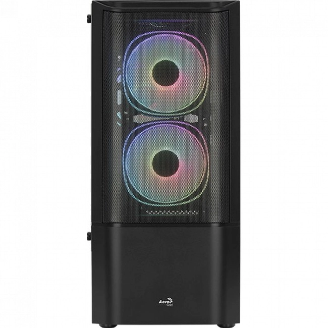 Корпус AeroCool Quantum Mesh-G-BK-v3, Midi Tower, ATX, Black, 2x3.5"/2x2.5", USB, 2xUSB3.0, RGB