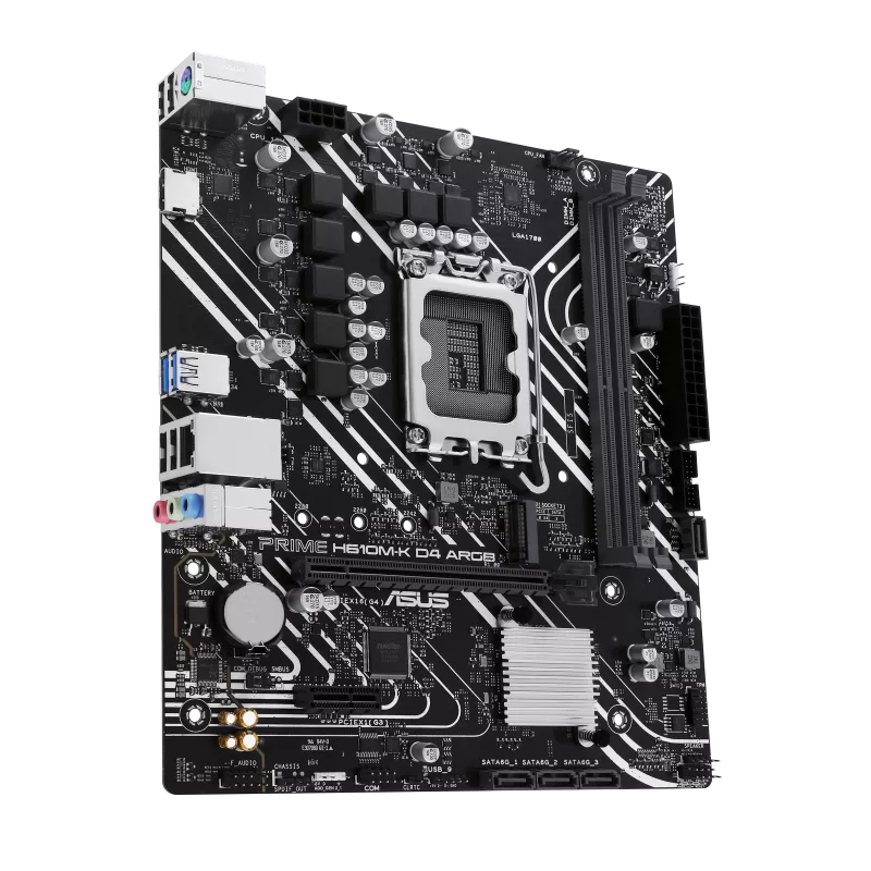 Матплата Asus Prime H610M-R D4-SI, iH610, S1700,mATX,2DDR-4,1xPCI-Ex16,4SATA,M.2,VGA,DVI,HDMI,10USB