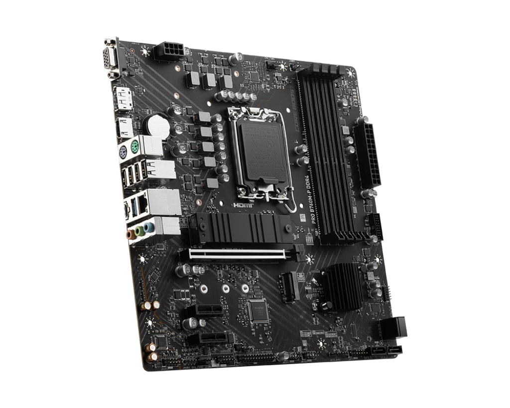 Материнская плата MSI PRO B760M-P DDR4 LGA1700 4xDDR4 4xSATA3 RAID 2xM.2 VGA HDMI DP mATX