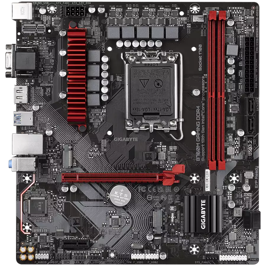 GIGABYTE Mainboard Desktop B760M GAMING DDR4 (LGA1700, 2xDDR4, 1xD-Sub, 1xHDMI, 1xDP, 2.5GLAN, 1x PCI Express x16 4.0, 1x PCI Express x1 3.0, 2xM.2, 4xSATA3, 1x USB Type-C, 5x USB 3.2 Gen1, 6x USB 2.0/1.1) mATX