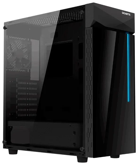 Корпус Gigabyte GB-C200G, Midi Tower, ATX, Black, 2x3.5"/2x2.5", 2xUSB3.0, RGB