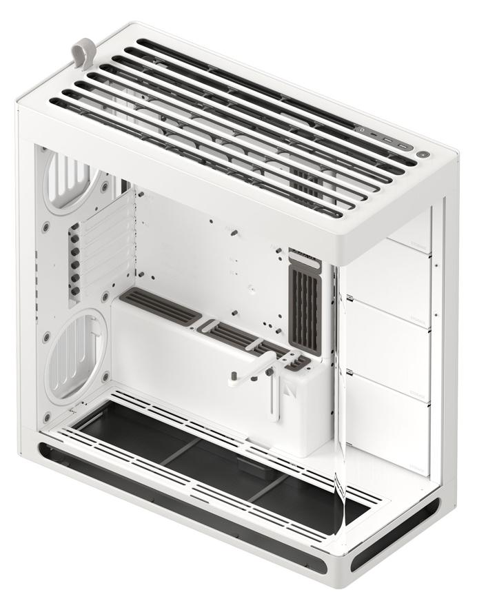 Корпус HAVN HS 420, Midi Tower, E-ATX, ATX, m-ITX, m-ATX, White, 4x3.5"/8x2.5", 2xUSB3.2, USB-C