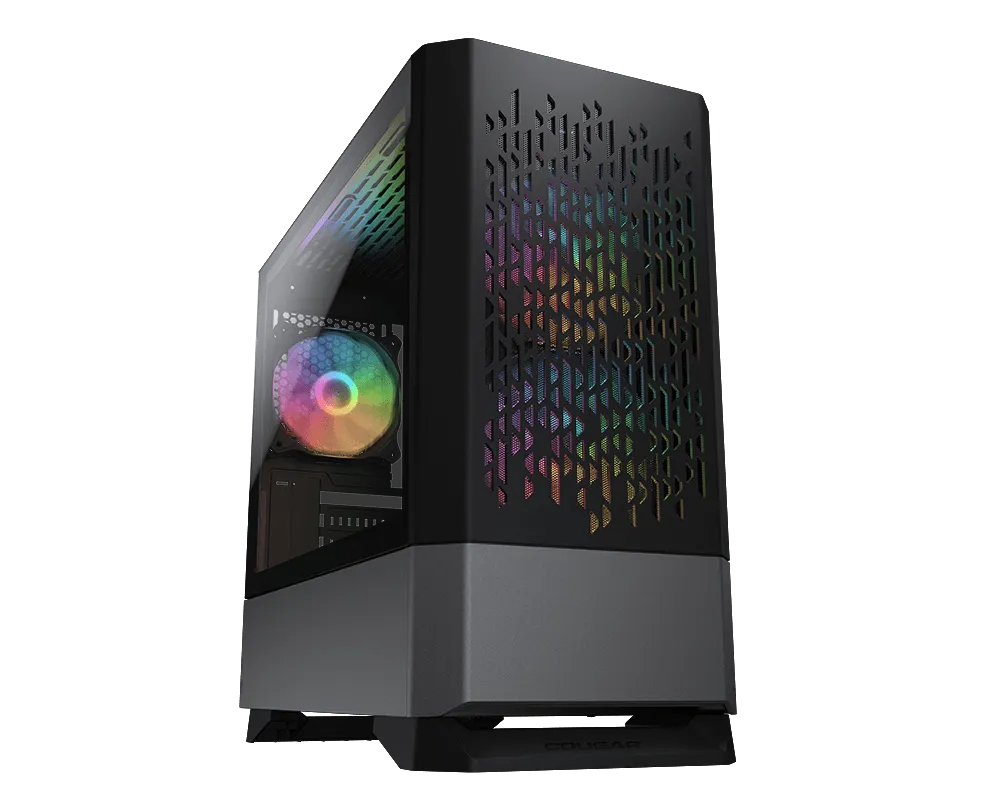 Корпус Cougar MG140 AIR RGB, Mini Tower, m-ATX, Black, 2x3.5"/4x2.5", USB2.0, 2xUSB3.0