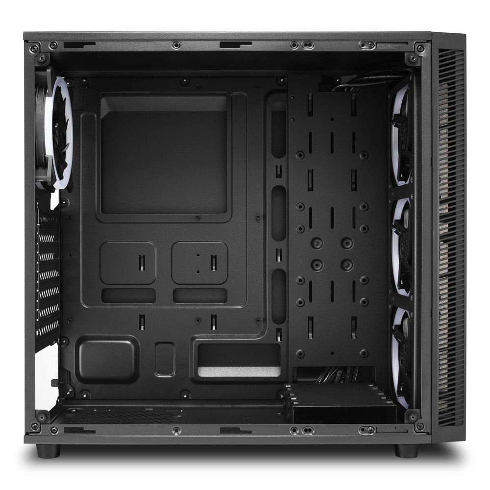 Корпус Sharkoon TG4 RGB, Midi Tower, ATX, m-ATX, Black, 2x3.5"/4x2.5", 2xUSB3.0