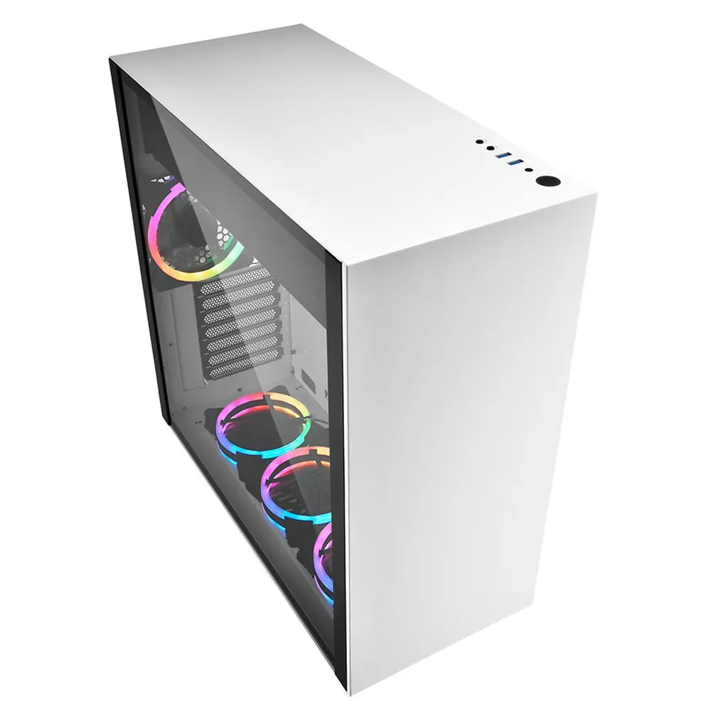Корпус Sharkoon Pure Steel RGB, Midi Tower, E-ATX, ATX, m-ATX, White, 3x3.5"/5x2.5", 2xUSB3.0