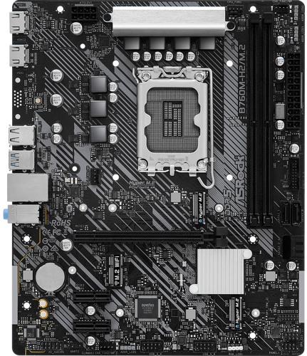 Материнская плата ASRock B760M-H2/M.2 LGA1700 2xDDR5 4xSATA RAID 2xM.2 2xHDMI mATX
