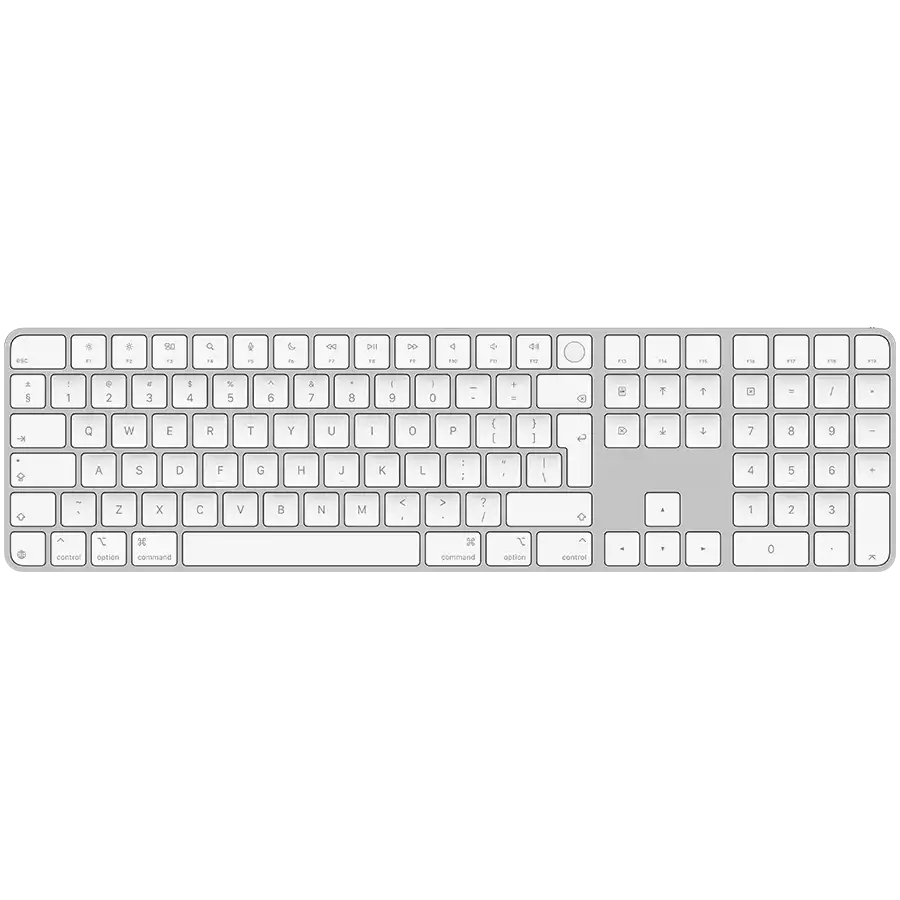 Magic Keyboard with Touch ID and Numeric Keypad for Mac models with Apple silicon - Russian - White Keys,Model A3119