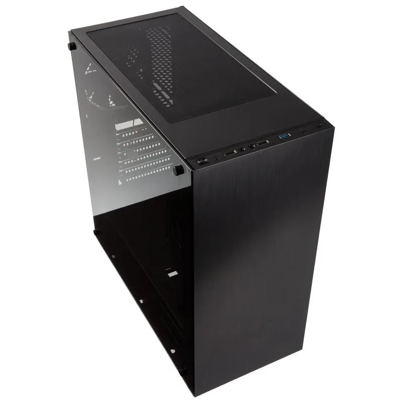 Корпус ПК без БП Kolink Stronghold Midi-Tower, Tempered Glass - black Window , ARGB