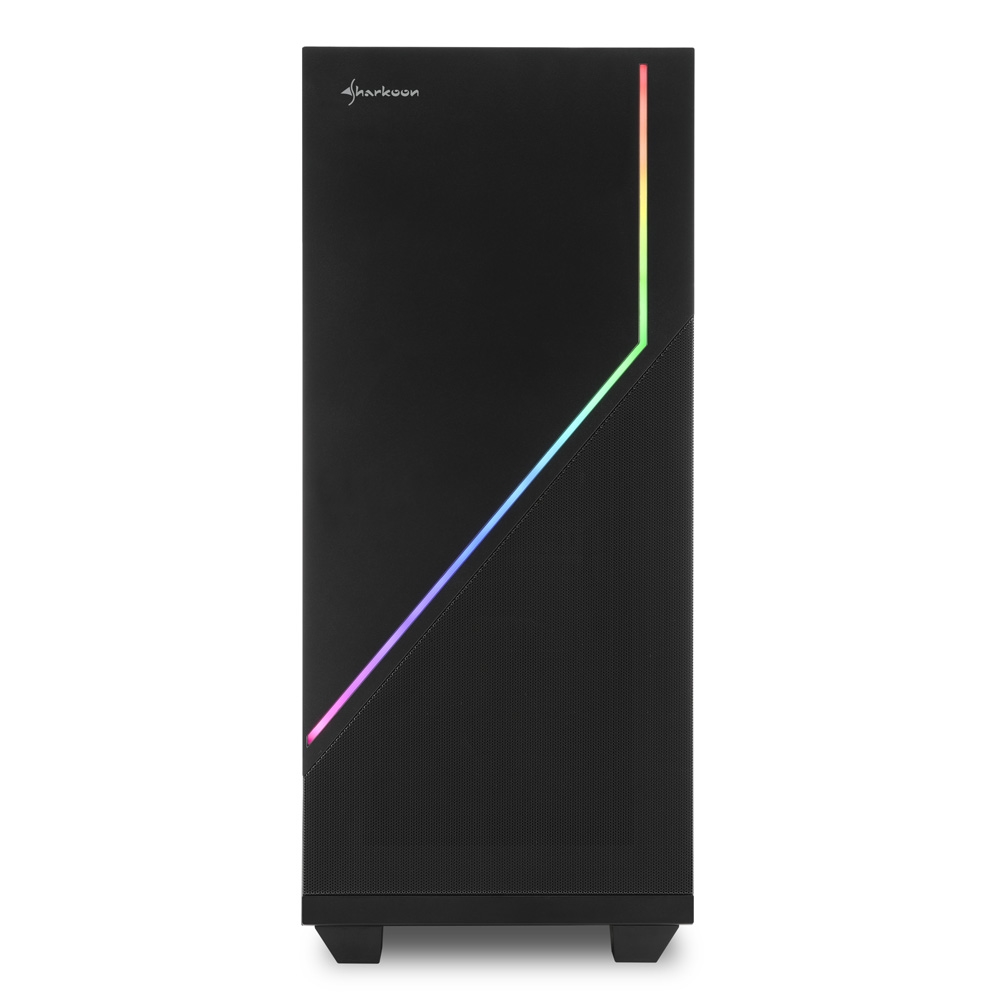 Корпус Sharkoon RGB Flow, Midi Tower, ATX, Black, 2x3.5"/6x2.5", USB2.0, 2xUSB3.0