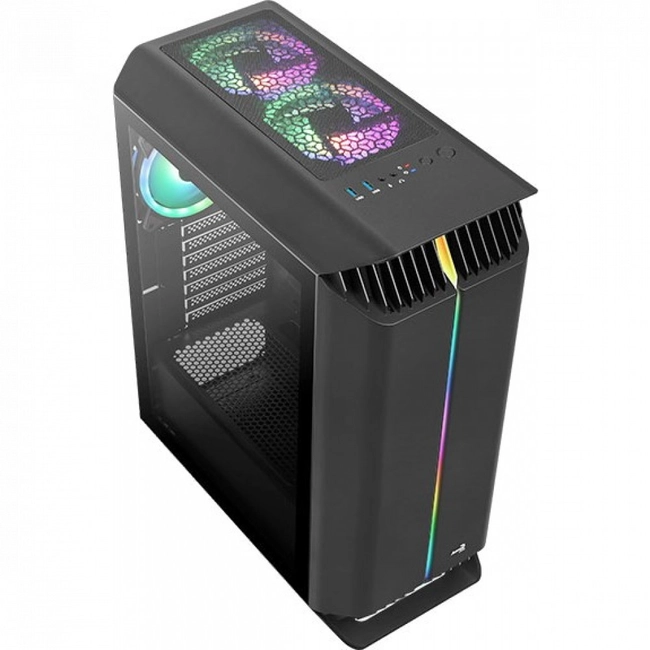 Корпус AeroCool Gladiator Duo-G-BK-v1, Midi Tower, ATX, Black, 2x3.5"/3x2.5", 2xUSB3.0