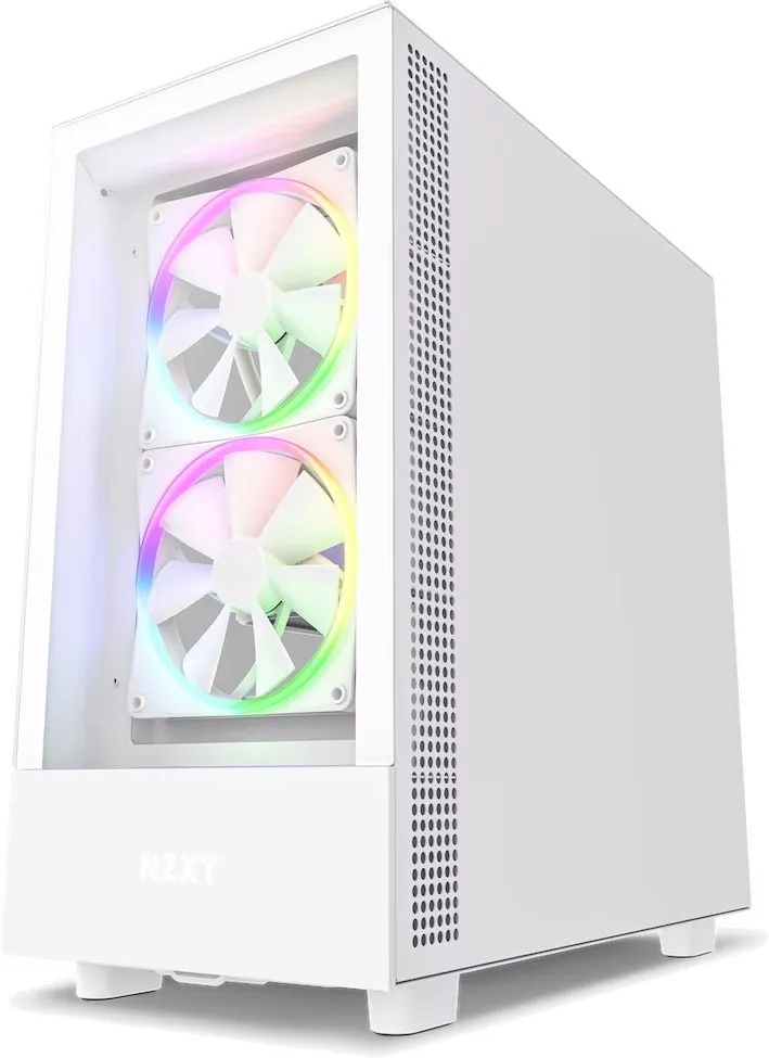 Корпус NZXT H5 Elite, Midi Tower, ATX, m-ATX, White, 1х3.5"/2х2.5", USB3.2, USB-C