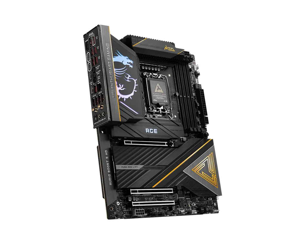 Материнская плата MSI MEG Z890 ACE LGA1851 4xDDR5 6xSATA3 RAID 5M.2 1xHDMI 2xThunderbolt4 10xUSB 10Gbps 1x10G LAN Wi-Fi Bluetooth ATX