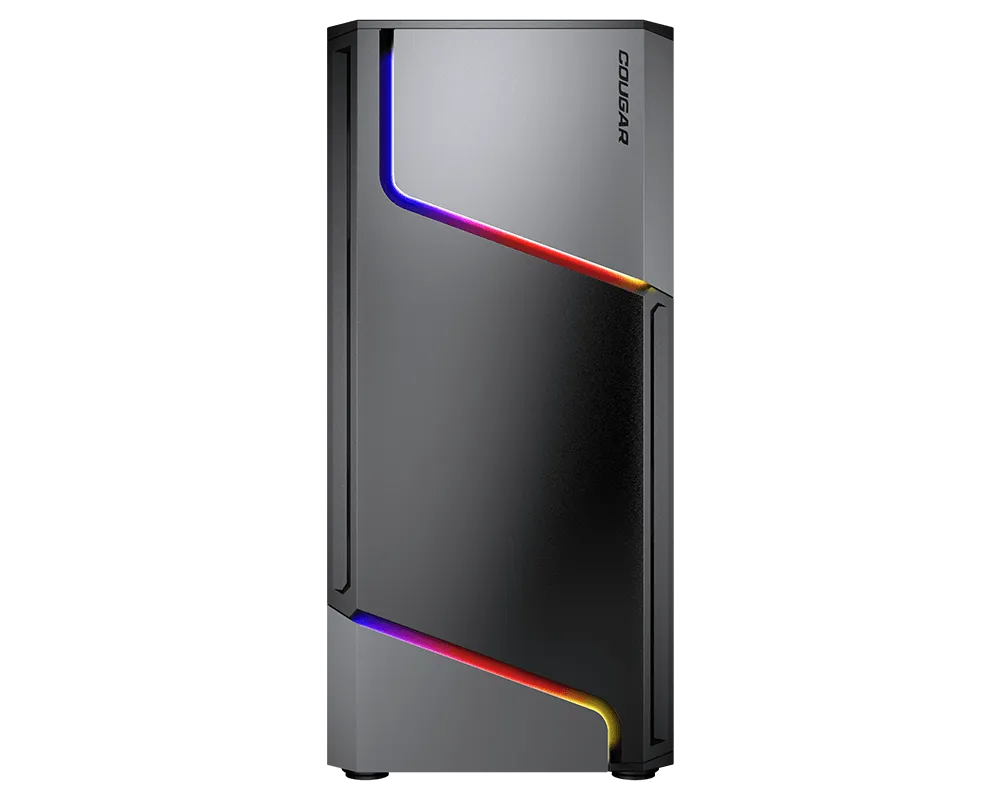 Корпус Cougar MX360 RGB, Midi Tower, ATX, Black, 2x3.5"/2x2.5", USB2.0, 2xUSB3.0, RGB