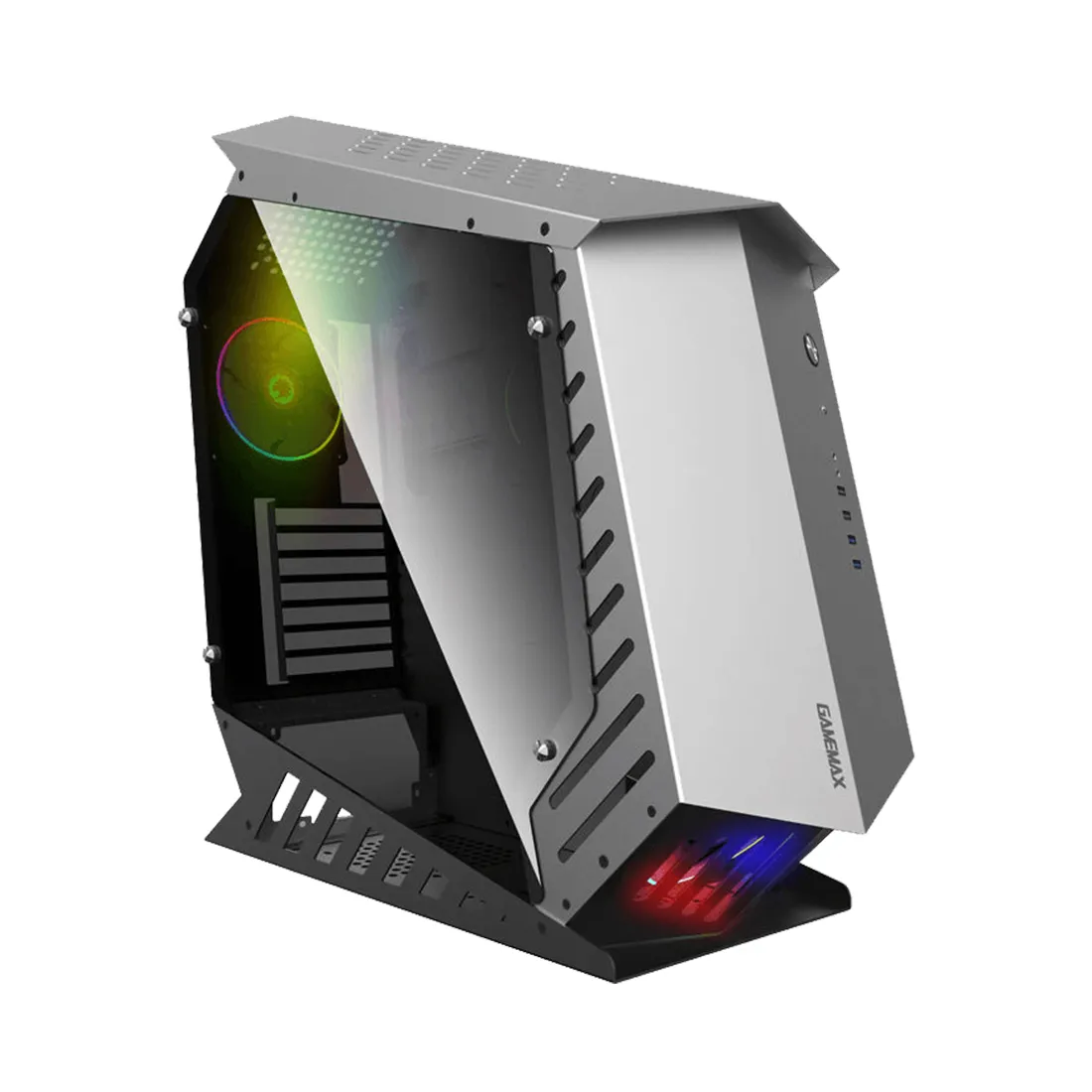 Корпус GameMax AutoBot, Full Tower, E-ATX, Black-Silver, 3x3.5"/3x2.5", 2xUSB2.0, 2xUSB3.0