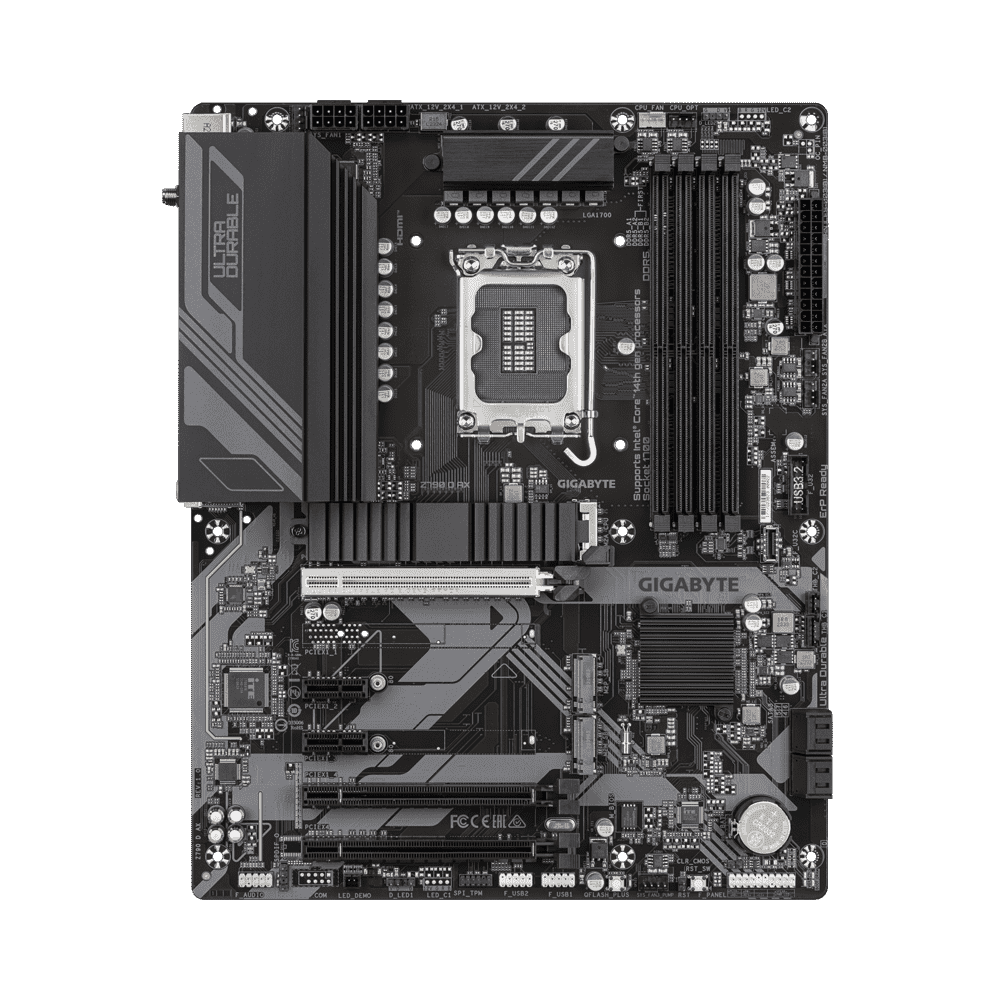 Матплата Gigabyte Z790 D AX, iZ790,S1700, ATX, 4xDDR5, 3PCI-Ex16, 4SATA, 3xM.2, HDMI, DP, 17USB