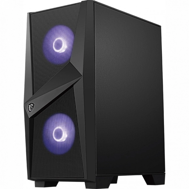 Корпус MSI MAG Forge 100M, Mid Tower, ATX, Black, 2x3.5"/3x2.5" HDD, 2xUSB3.0, Mic+Audio, RGB