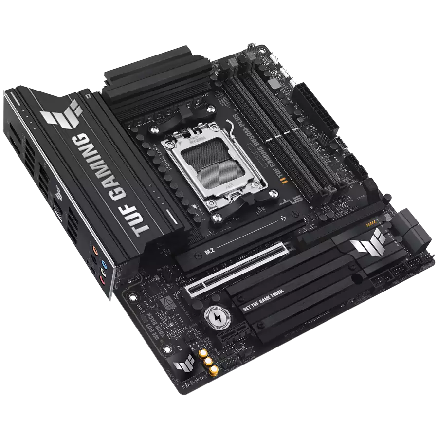ASUS Main Board Desktop AMD Socket AM5 AMD B850 Chipset 4 x DIMM slots, max. 256GB, DDR5 1 x DisplayPort1 x HDMI port 1 x Wi-Fi module 3 x M.2 slots 4 x SATA m-ATX