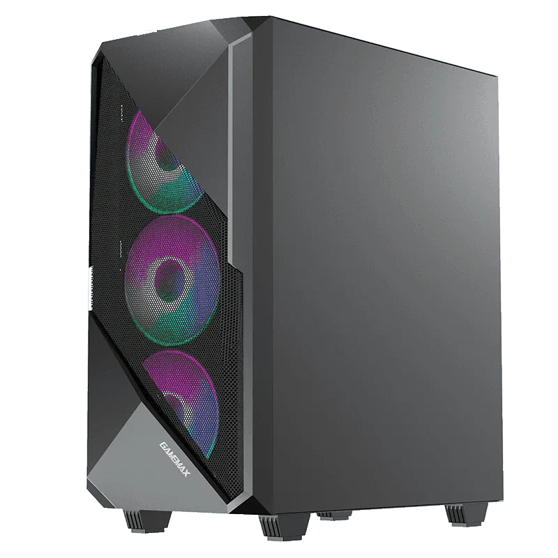 Корпус GameMax Revolt (MFG.3606), Midi Tower, ATX, Black, 2x3.5"/2x2.5", USB2.0, USB3.0