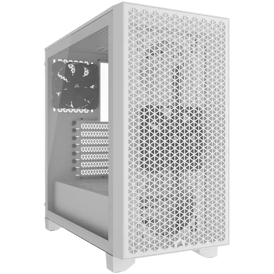 Corsair 3000D Tempered Glass Mid-Tower, White