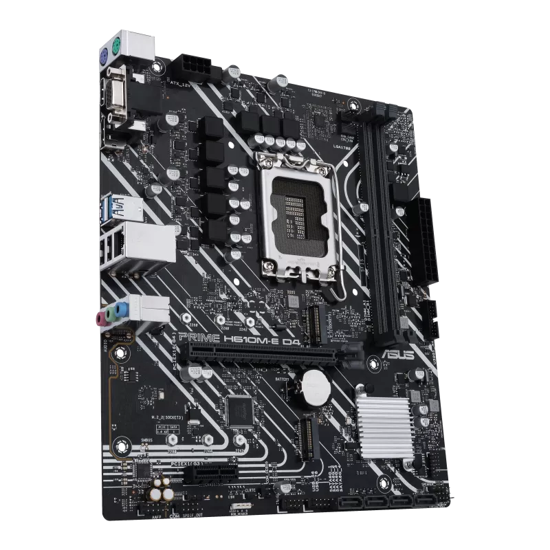 Матплата Asus Prime H610M-E D4-CSM, iH610, S1700, mATX, 2DDR-4, 1xPCI-Ex16,4SATA,2xM.2,HDMI,DP,10USB