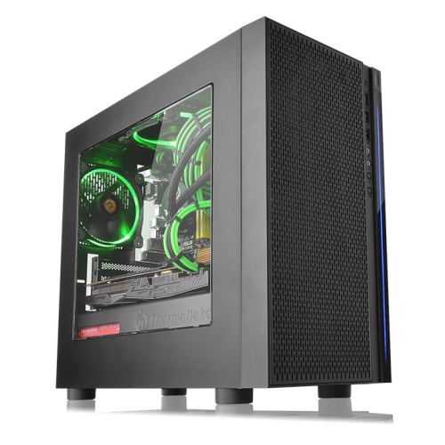 Корпус Thermaltake Versa H18, Mini Tower, m-ATX, Black, 2x3.5"/2x2.5", 3xUSB