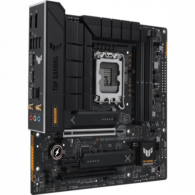 Матплата Asus TUF G B760M-BTF WiFi D4, iB760, S1700,mATX,4DDR-4,2xPCI-Ex16,4SATA,3xM.2,HDMI,DP,20USB