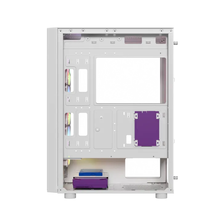 Корпус Wintek Andromeda PRO E306M-W TG, Midi Tower, ATX, White, 2x2.5"/1x3.5", 3xUSB, RGB