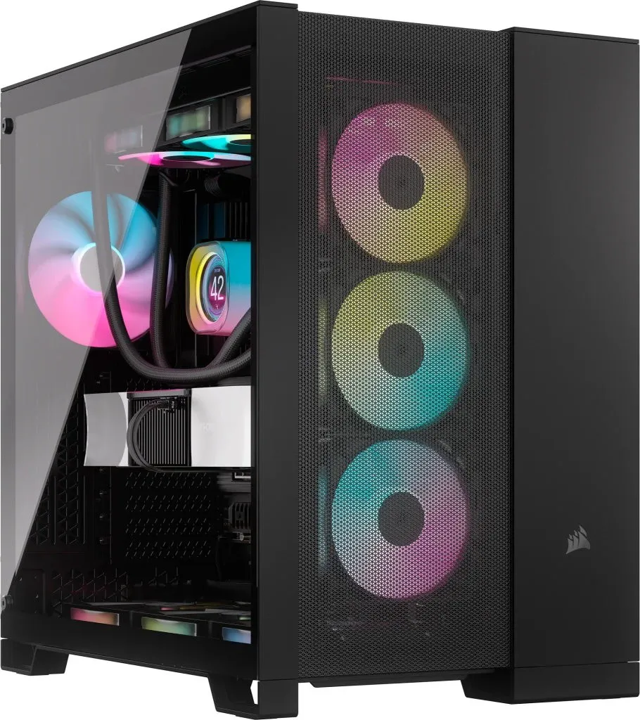 Корпус Corsair 6500D Airflow, Midi Tower, m-ATX, Black, 2x3.5"/2x2.5", 4xUSB3.2, USB-C