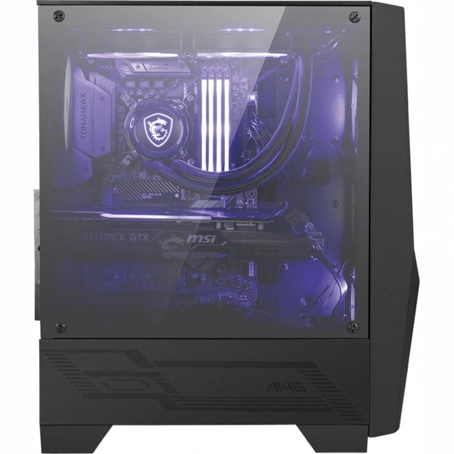 Корпус MSI MAG Forge 100M, Mid Tower, ATX, Black, 2x3.5"/3x2.5" HDD, 2xUSB3.0, Mic+Audio, RGB