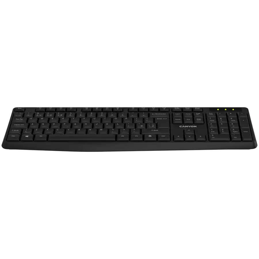 CANYON keyboard KB-W01 RU Wireless Black