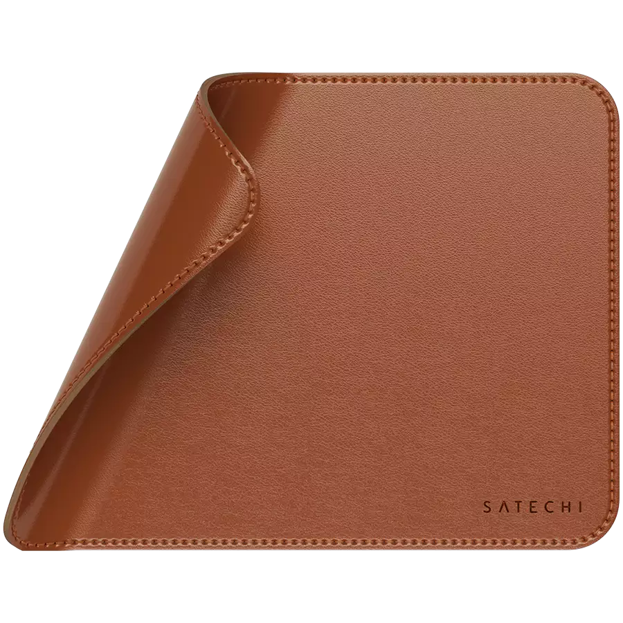 SATECHI Vegan-Leather Premium Mouse Pad (Brown)