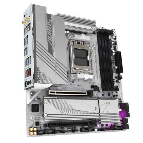 Матплата Gigabyte B650M Aorus Elite AX ICE, AM5, mATX, 4DDR-5, 2xPCI-Ex16, 4SATA,2xM.2,HDMI,DP,19USB