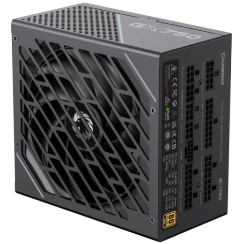 БП ATX 750W GameMax GX-750 PRO BK, Gold, 20+4/20+4+8/24+4/24+4+8/24+8+8, 13.5cm, 4x6+2p PCI-E