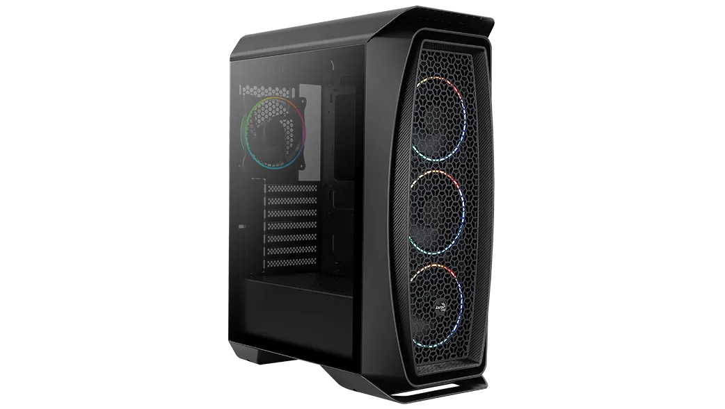 Корпус AeroCool Aero One Eclipse, Midi Tower, ATX, Black, 2x3.5"/2x2.5", 2xUSB3.0, RGB