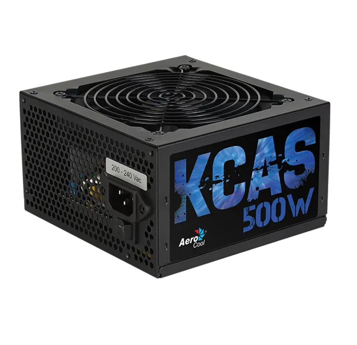 БП ATX 500W AeroCool KCAS PLUS 500W, Bronze, 20+4/20+4+8/24+4/24+8, 12cm, 2х6+2p PCI-E