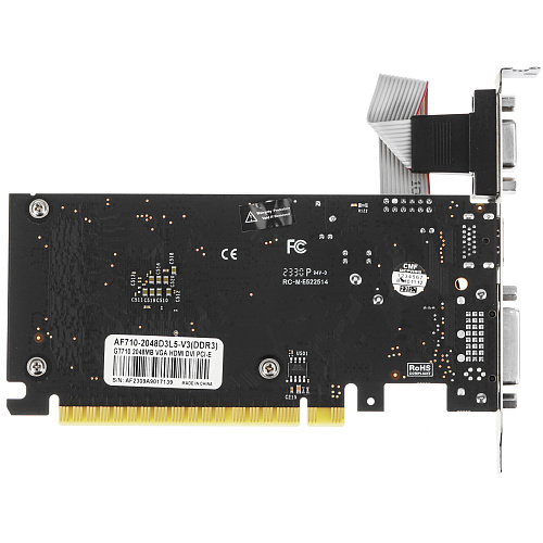 GF GT710, Afox V3, 954MHz/1600MHz, 64bit, 2GB GDDR3, VGA, DVI-D, HDMI