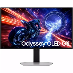 Игровой монитор Odyssey OLED G6 QHD 27" SAMSUNG LS27FG602SIXCI OLED 2K QHD (2560x1440) 500Hz 0.03мс 300кд/м2  1млн.:1xDP, 2xHDMI 2xUSB3.2 1xUSB-B Черный