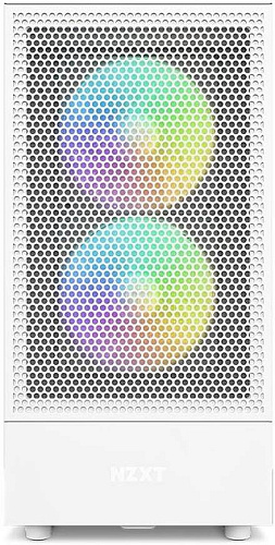 Корпус NZXT H5 Flow RGB, Midi Tower, ATX, m-ATX, White, 1x3.5"/1x2.5", USB3.2, USB-C