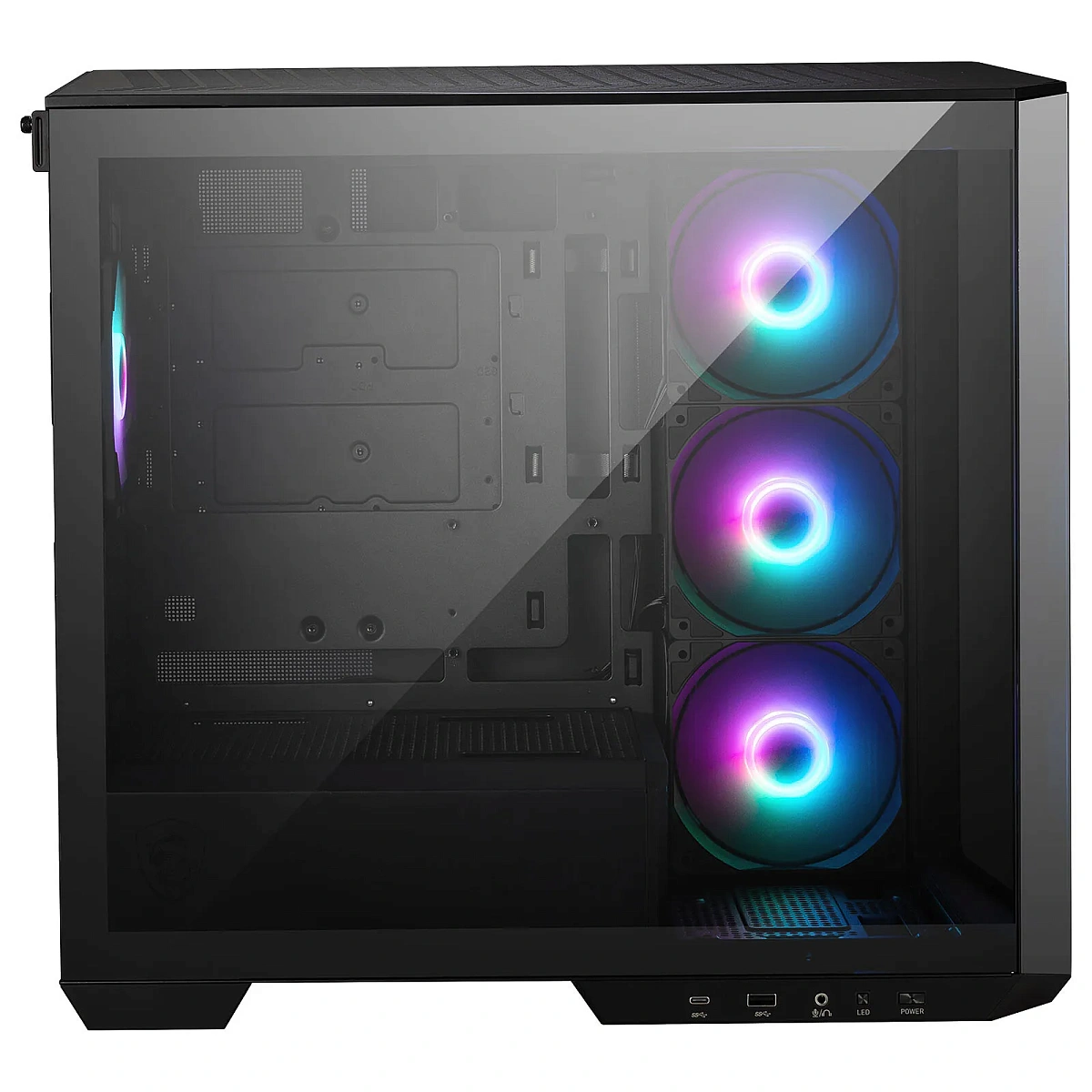 Корпус MSI MAG Pano 100R PZ, Midi Tower, ATX, Black, 2x3.5"/5x2.5", 2xUSB2.0, USB-C